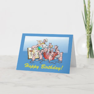 Tarjeta ¡Haciendo un pastel de cumpleaños!