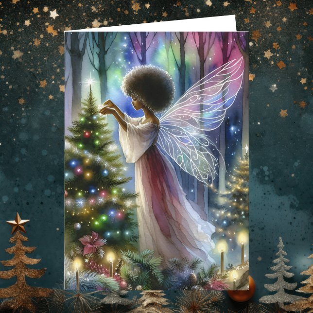 Tarjeta Hada Bonita Decorando el Árbol de Navidad (Subido por el creador)