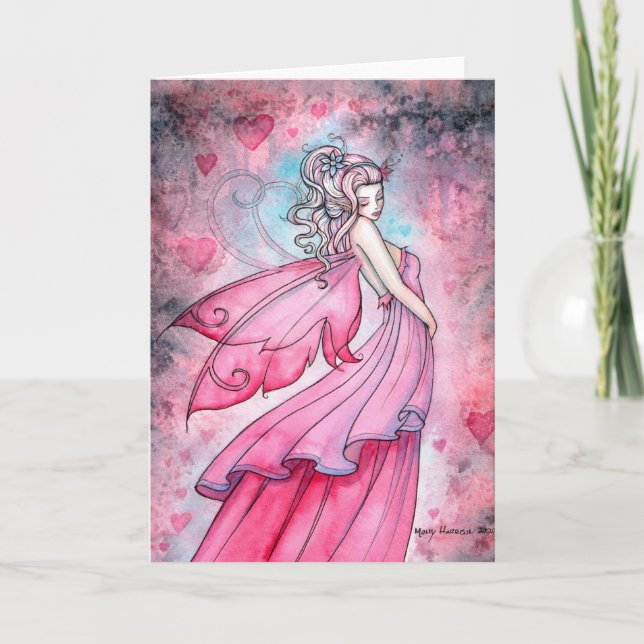 Tarjeta Hada de arte de fantasía amorosa de Molly Harrison (Anverso)