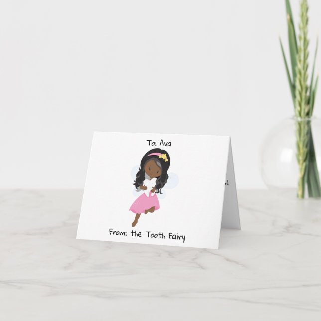 Tarjeta Hada de dientes negros personalizada (Anverso)