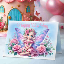 Hada de Niño Pequeño con Vestido Rosa y Cumpleaños