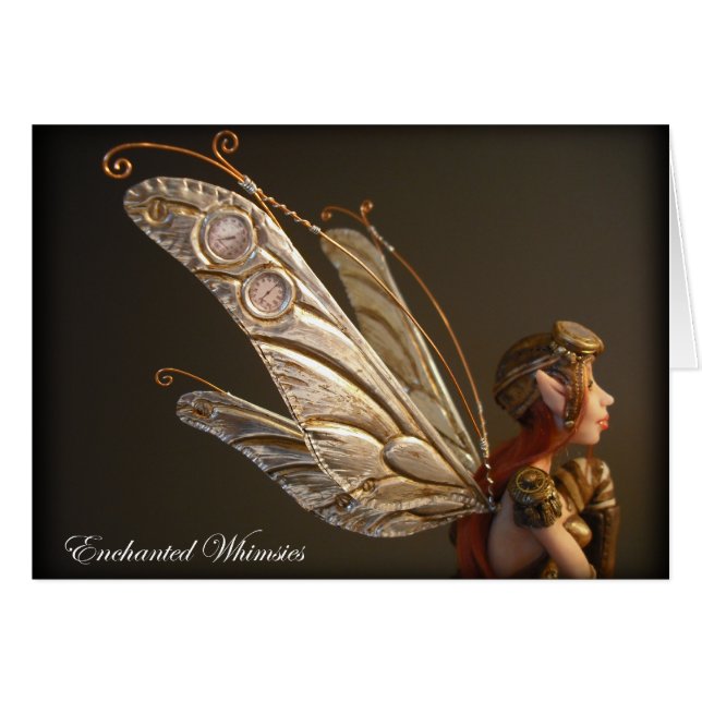 Tarjeta "hada de Steampunk " (Anverso (Horizontal))