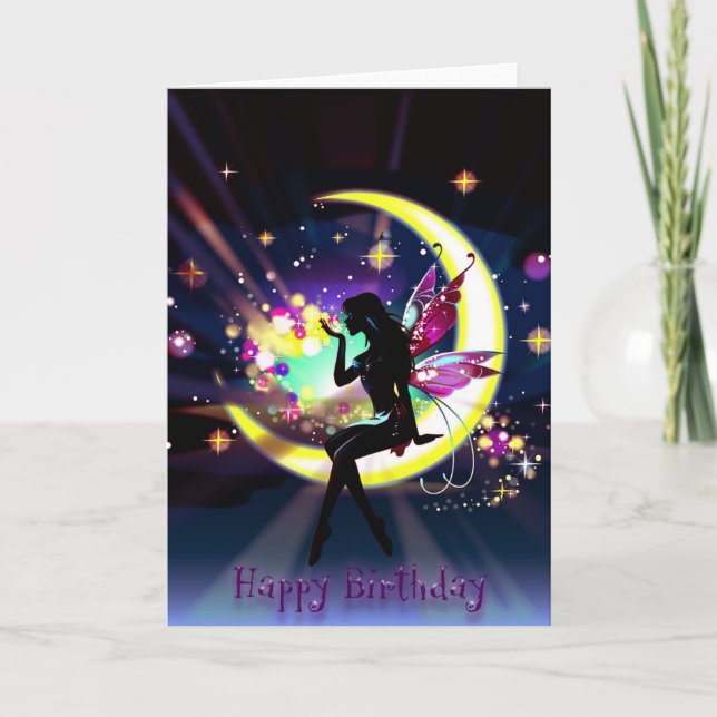 Tarjeta Hada del feliz cumpleaños (Anverso)