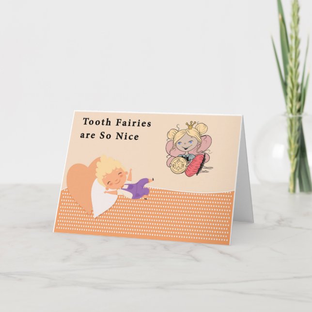 Tarjeta Hada dental deja dinero para niño joven (Anverso)