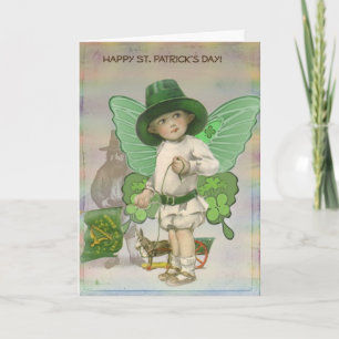 Tarjeta Hada pequenita del día de St Patrick pequeña