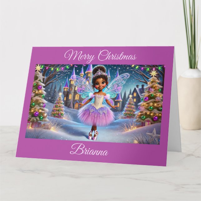 Tarjeta Hada Princesa Sugar Plum (Cabello Marrón) (Anverso)