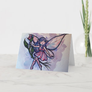 Tarjeta Hada rosa rosa