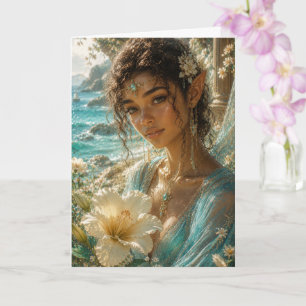 Tarjeta Hadas de Floración Tropical: Encantadora de Brisa