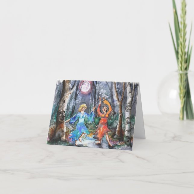 Tarjeta Hadas envejecidas centro Notecard (Anverso)