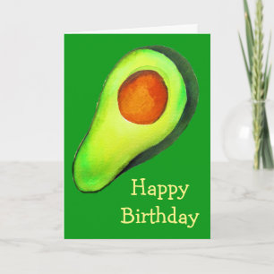 Tarjeta Hadicto al aguacate arte lindo verde