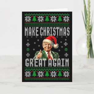 Tarjeta Haga la Navidad Grande Otra Vez Funny Trump Pijama
