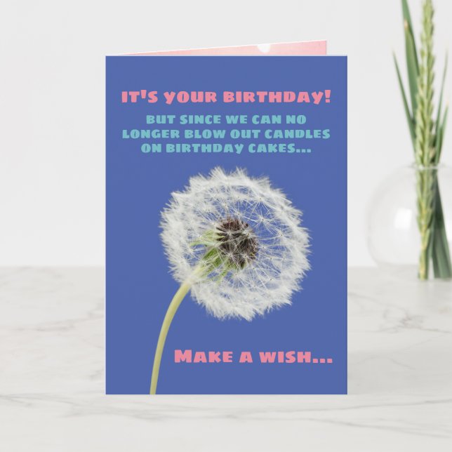 Tarjeta Haga Un Día Deseoso De Dandelion Y Tómese También  (Anverso)