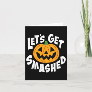 Tarjeta Hagamos que la piel de calabaza de Halloween se di