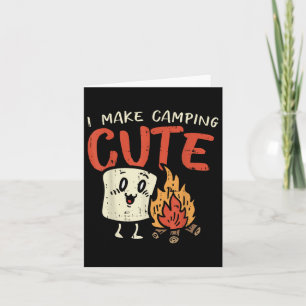 Tarjeta Hago Camping Cute Marshmallow Campfire Camper Ki