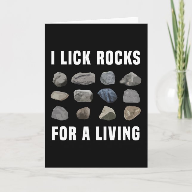Tarjeta Hago clic en Rocas para un regalo de geólogo vivo (Anverso)