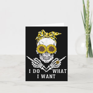 Tarjeta Hago lo que Quiero Calavera Girasol