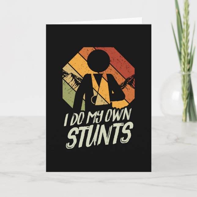 Tarjeta Hago mi propio accidente deportivo de Stunts (Anverso)
