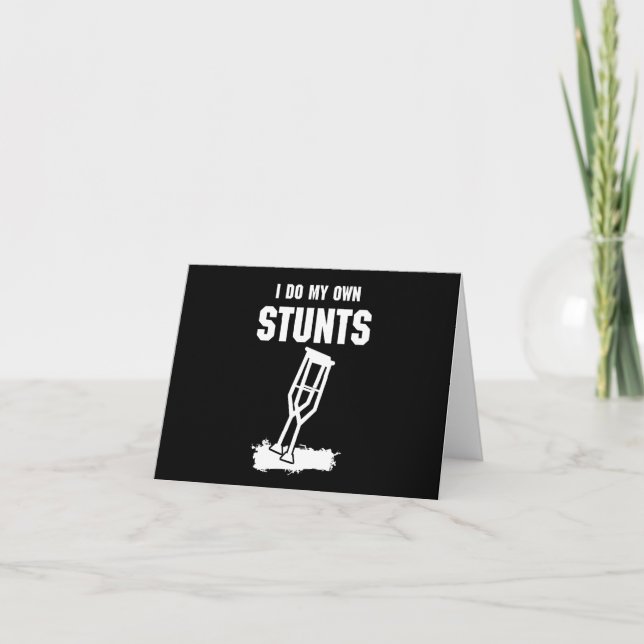 Tarjeta Hago mis propias acrobacias - Regalo de recuperaci (Anverso)