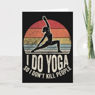 Tarjeta Hago Yoga Para No Matar a la Gente Retro _1 