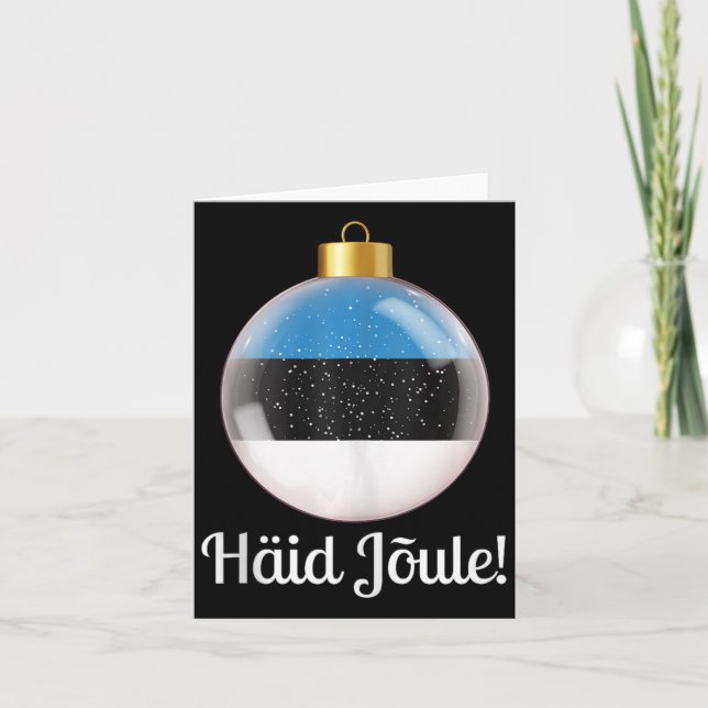 Tarjeta Haid Joule Merry Christmas Estonian Häid Jõule (Anverso)