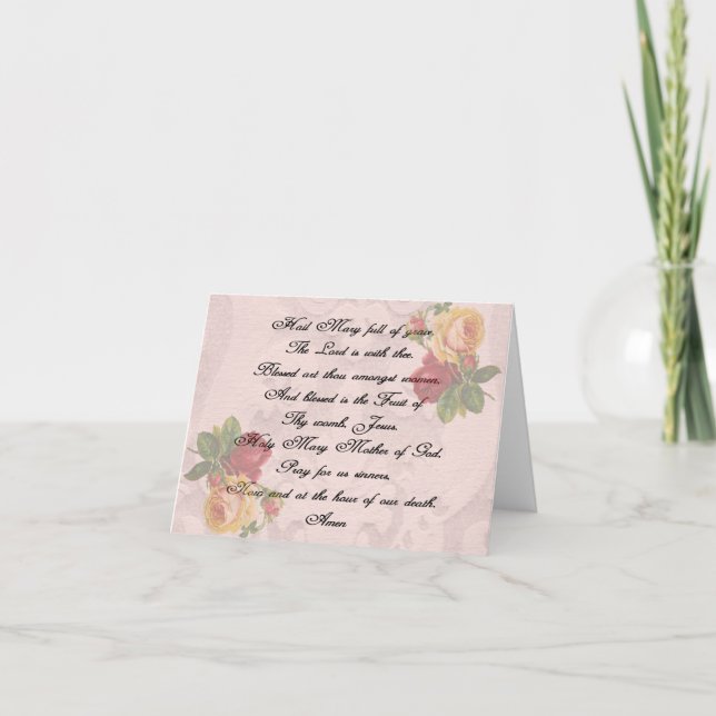 Tarjeta Hail Mary Prayer (Anverso)