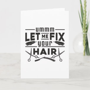 Tarjeta Hair Stylist Barber Scissors Hairdresser Gift Idea
