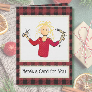 Tarjeta Hair Stylist Gracias de los Navidades de clientes