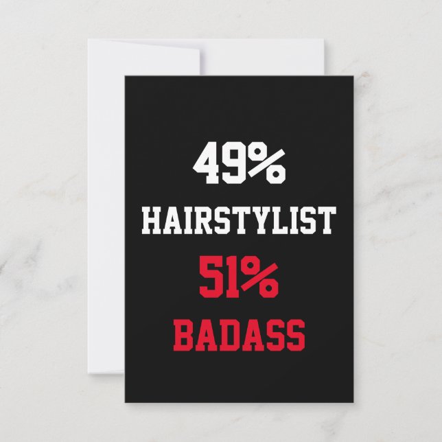 Tarjeta Hairstylist Badass (Anverso)