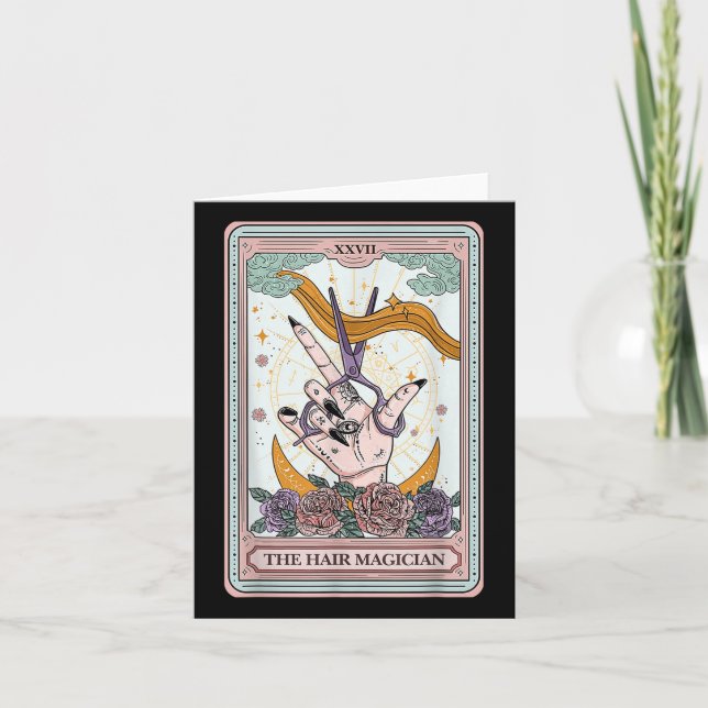 Tarjeta Hairstylist Tarot Card Salon Hairdresser Gótico Ha