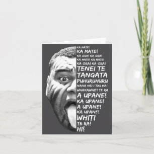 Tarjeta Haka Nueva Zelanda Maorí Nueva Zelanda Fans Rugby