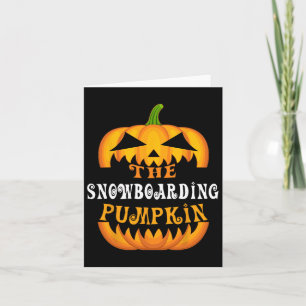 Tarjeta Hal del grupo familiar de la calabaza Snowboard