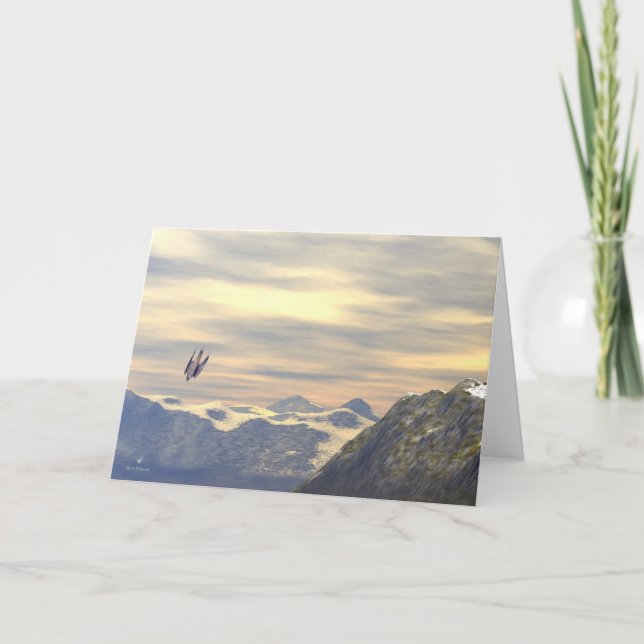 Tarjeta Halcón de peregrino de la velocidad terminal (Anverso)