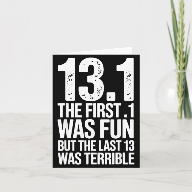 Tarjeta Half Marathon Art For Men Women 13.1 Half Marathon (Anverso)