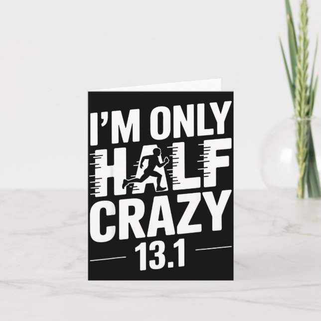 Tarjeta Half Marathon Art For Men Women 13.1 Half Marathon (Anverso)