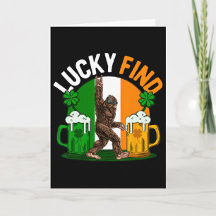 Tarjeta Hallazgo Afortunado Bigfoot Feliz Camiseta Día de