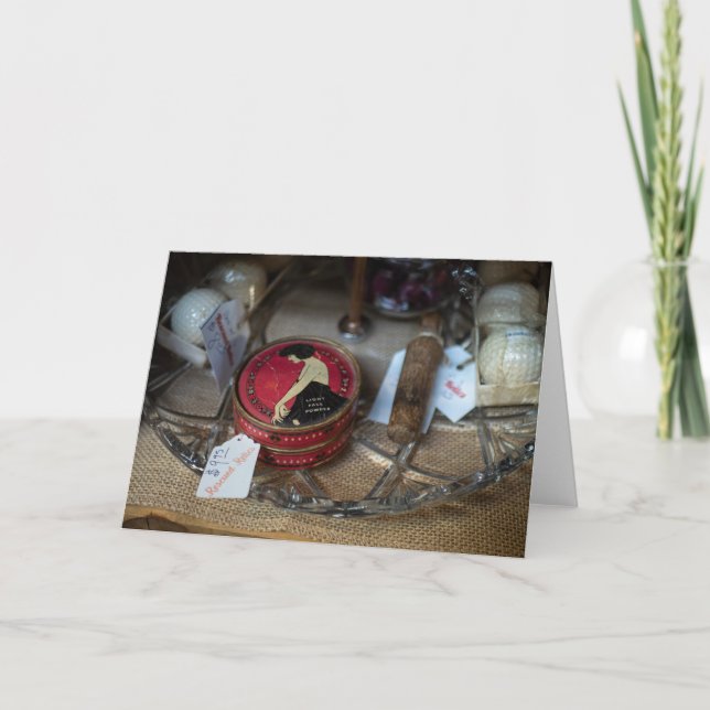 Tarjeta Hallazgos de época: colección de tiendas antiguas (Anverso)