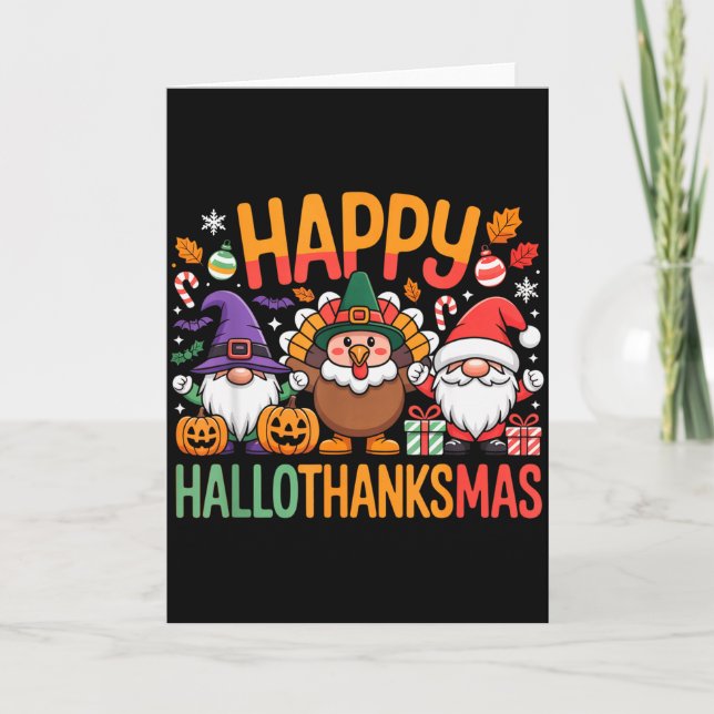 Tarjeta Hallothanksmas Dental Istant Funny Tooth Christmas (Anverso)