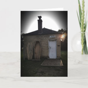 Tarjeta Hallowe’en "Your Coffin Awaits"