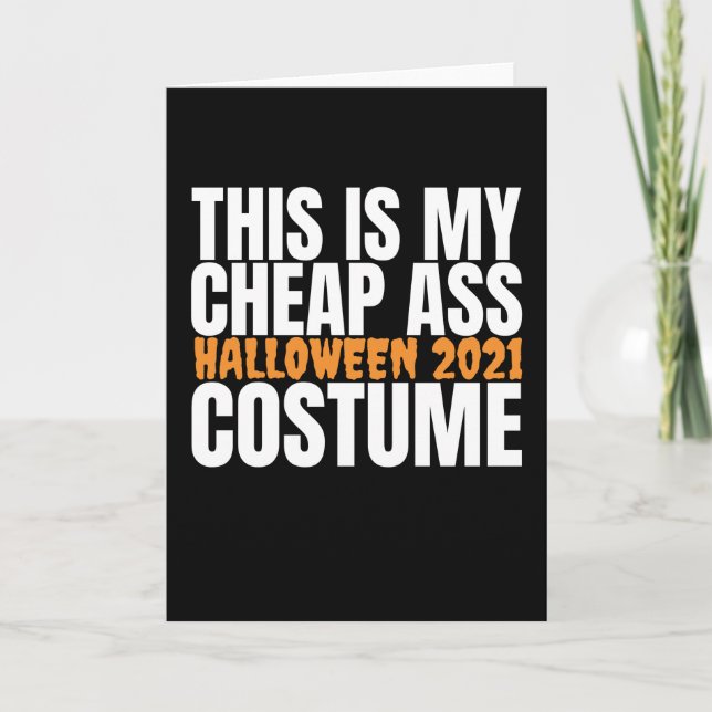 Tarjeta Halloween 2021 - Divertido disfraz de Halloween (Anverso)