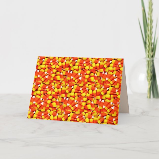 TARJETA HALLOWEEN 3 D CANDY CORN (Anverso)