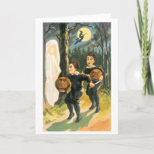 Tarjeta Halloween a la antigua