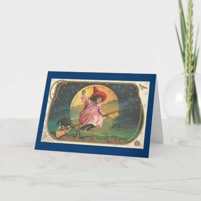 Tarjeta Halloween alegre (Anverso)