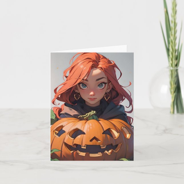 Tarjeta Halloween Anime A (Anverso)