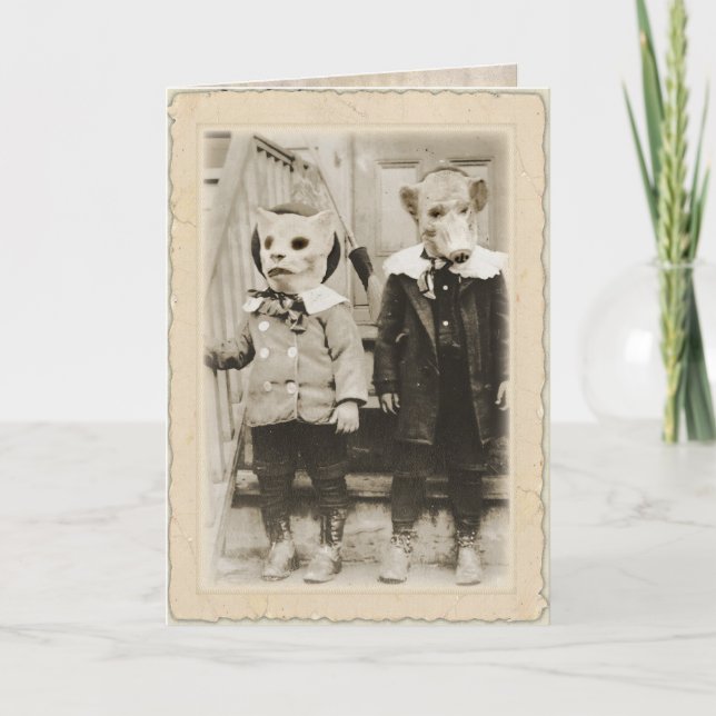 Tarjeta Halloween antiguo   Allan ~Edgar Poe (Anverso)