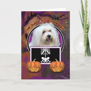 Tarjeta Halloween - apenas un Lil fantasmagórico - algodón
