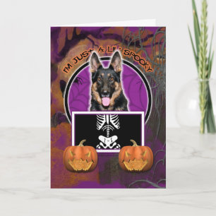 Tarjeta Halloween - apenas un Lil fantasmagórico - pastor