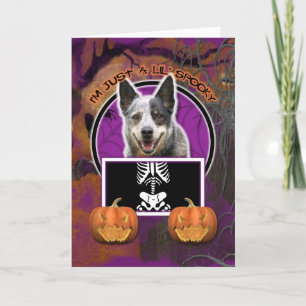 Tarjeta Halloween - apenas un Lil fantasmagórico - perro