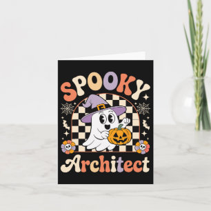 Tarjeta Halloween, arquitecto retro fanático