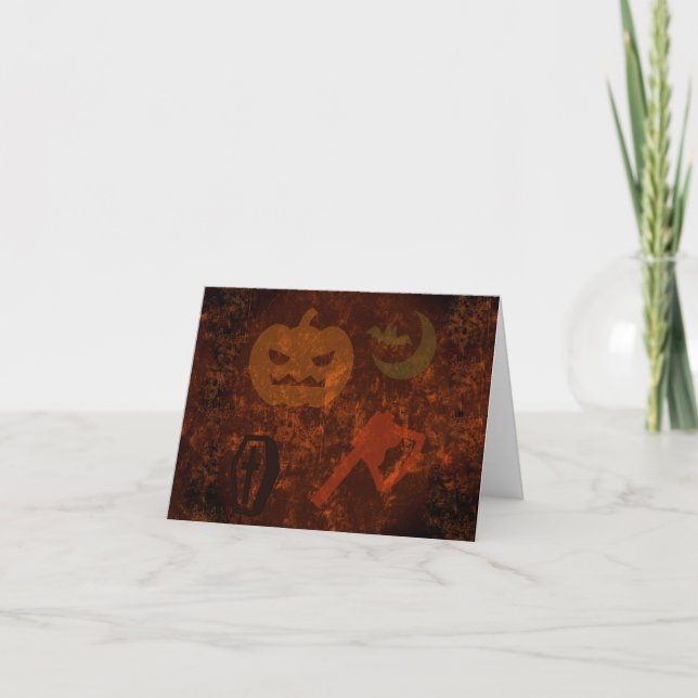 Tarjeta Halloween asusta el trasfondo inquietante (Anverso)
