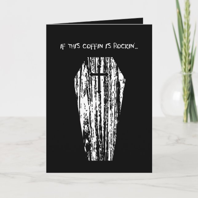 Tarjeta Halloween "ataúd del zombi " (Anverso)